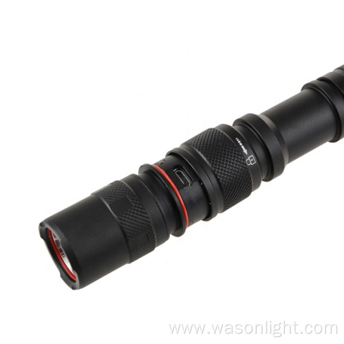 Custom High Quality Aluminum Alloy Long Range Poweful Torch Light Rechargeable Tactical Flashlight Torch